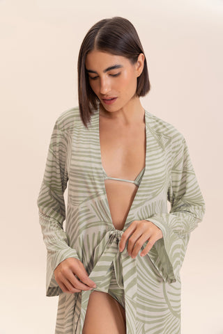 Maxi Forest Kimono Cover-Up