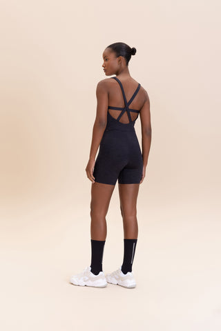 Cross Melange Long Jumpsuit