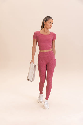 Aero Back Melange Top