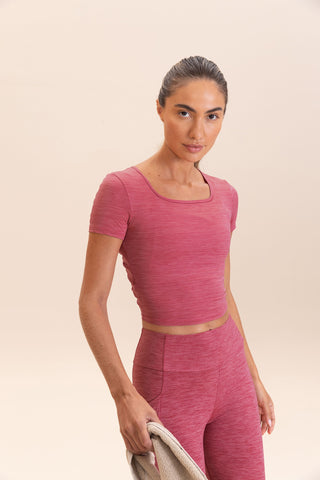 Aero Back Melange Top