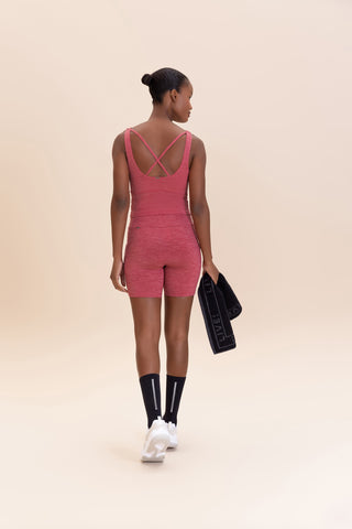 Crop Cross Melange Tank Top