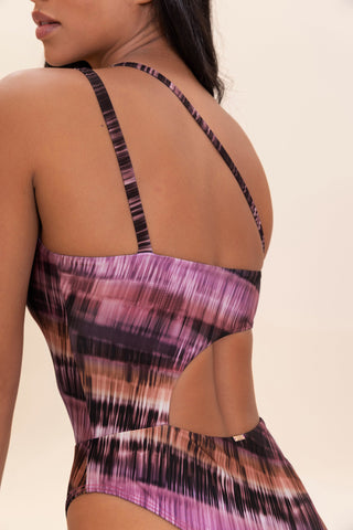 Blur One-Shoulder Swimsuit