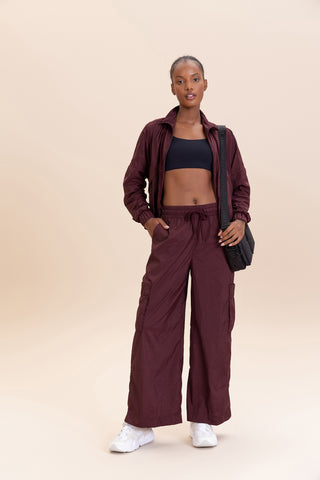Nylon Net Straight Leg Pants