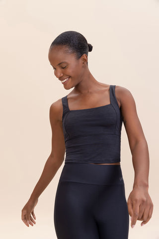 Crop Cross Melange Tank Top
