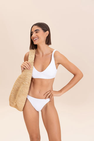V Curl Bikini Top