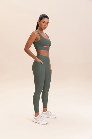 Cut Out Fit Green® Sports Bra