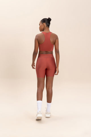 Neoprene Shine Racerback Sports Bra
