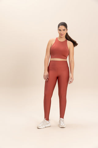 Neoprene Shine Racerback Sports Bra