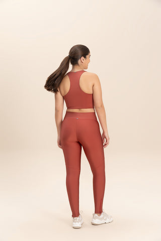 Neoprene Shine Racerback Sports Bra