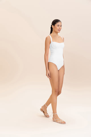 Wavy Slim Delta Wing One-Piece Swimsuit