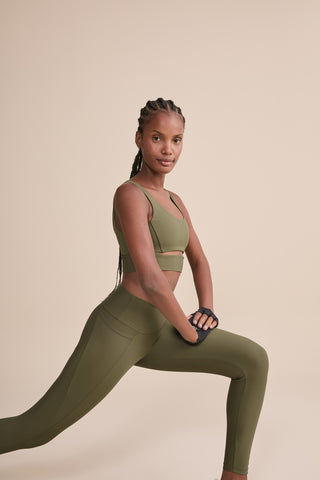 Cut Out Fit Green® Sports Bra