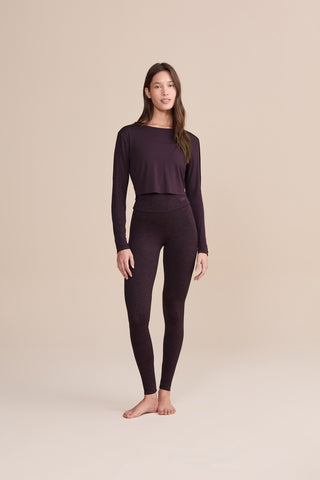 Long Sleeve Cropped Micromodal Blouse