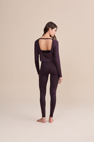 Long Sleeve Cropped Micromodal Blouse