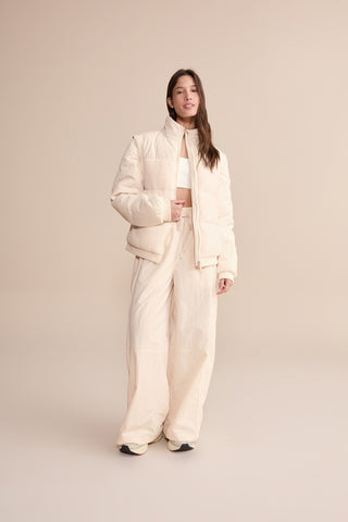 Wide Nylon Flux Mixcloud Pants