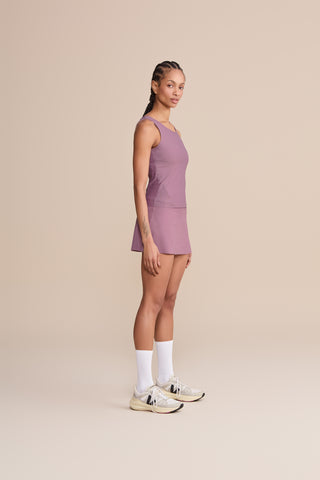 Violet Ribbed Knit Tank Top