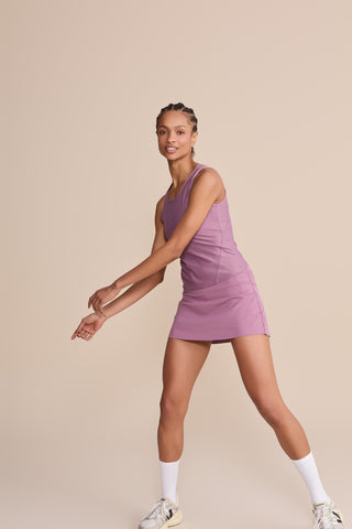 Violet Ribbed Knit Tank Top