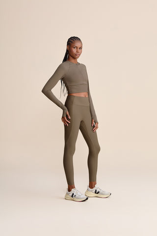 Race Pro® Tule Cropped Long Sleeve Top