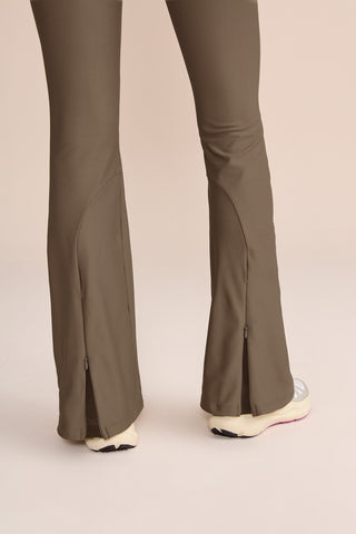 V Zip Tule Core Flare Pants