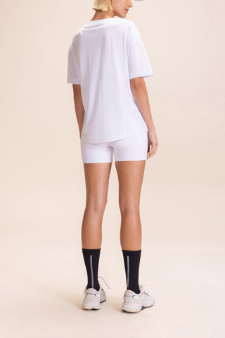 Pima Cotton V-neck Half-Knit T-Shirt
