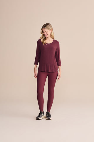 Long Sleeve Cross Back Viscose Top