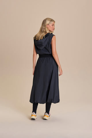 Nylon Net Midi Balloon Skirt