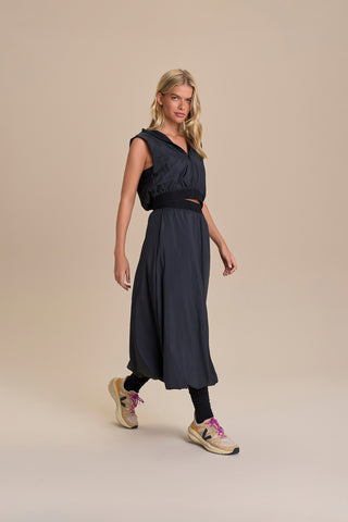 Nylon Net Midi Balloon Skirt