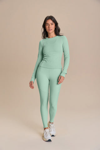 Long Sleeve Cut Out Clock Harmony Top