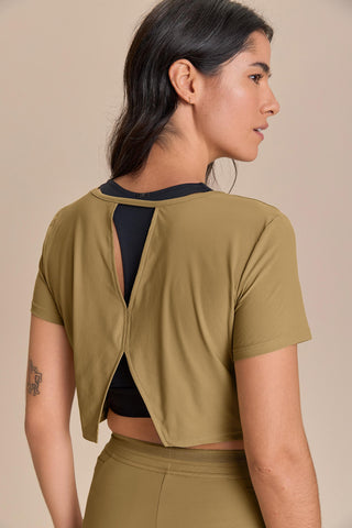Breezy Skin Cut-Out Back Top