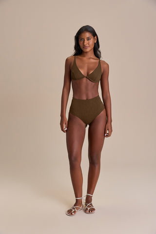 Jacquard Curl Hot Pant Bikini Bottom