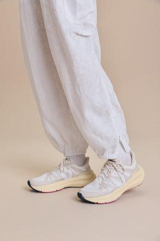 Pure Linen White Cargo Pants