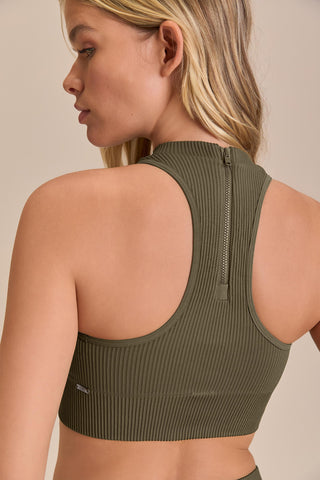 Seamless Knit® Zip Racerback Bra