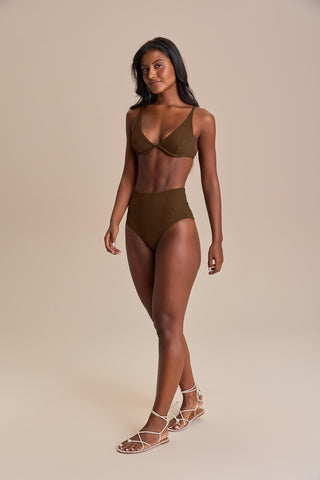Jacquard Curl Hot Pant Bikini Bottom