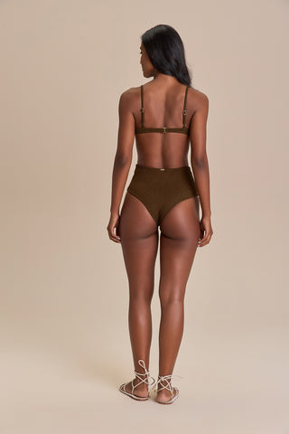 Jacquard Curl Hot Pant Bikini Bottom