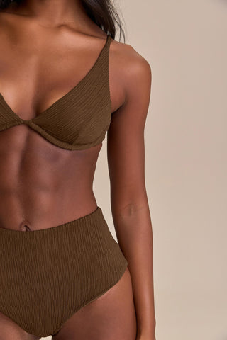 Jacquard Curl Hot Pant Bikini Bottom