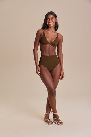 Jacquard Curl Hot Pant Bikini Bottom