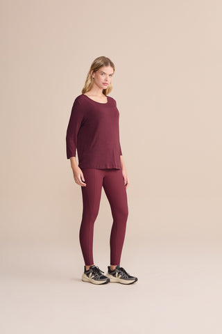 Long Sleeve Cross Back Viscose Top