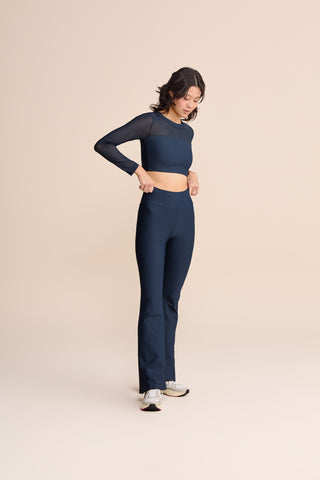 V Zip Tule Core Flare Pants