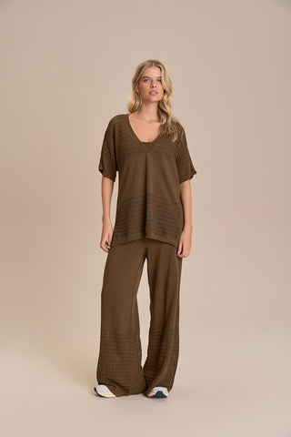 Sporty Knit Straight Pants