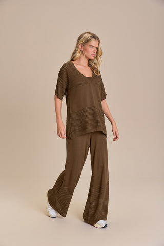 Sporty Knit Straight Pants