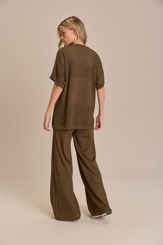 Sporty Knit Straight Pants