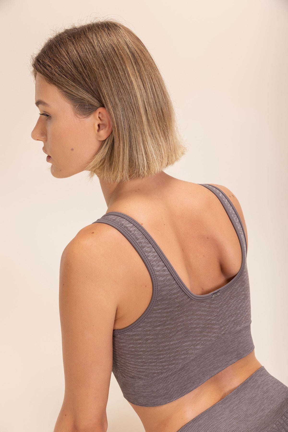 Stripe Seamless Sports Bra