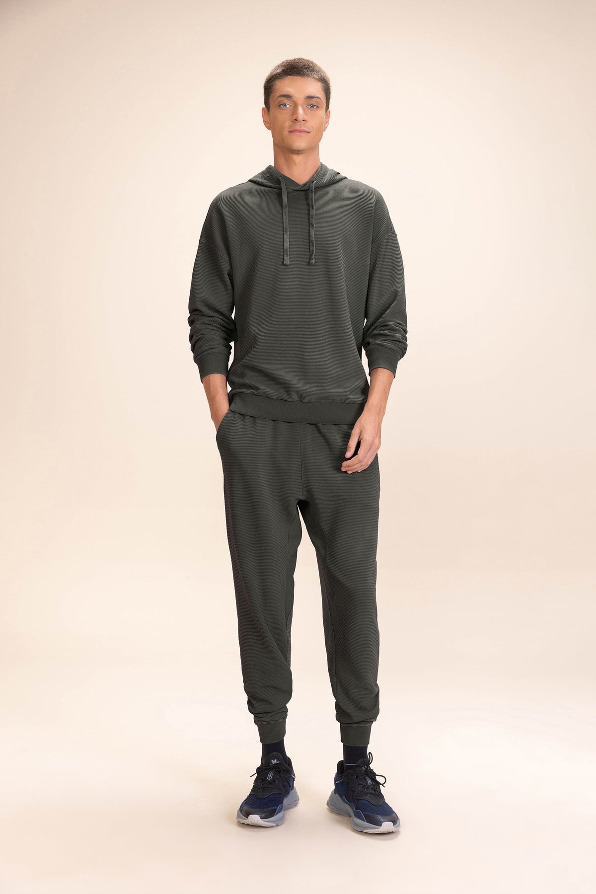 Ribbed Washed Men's Pants