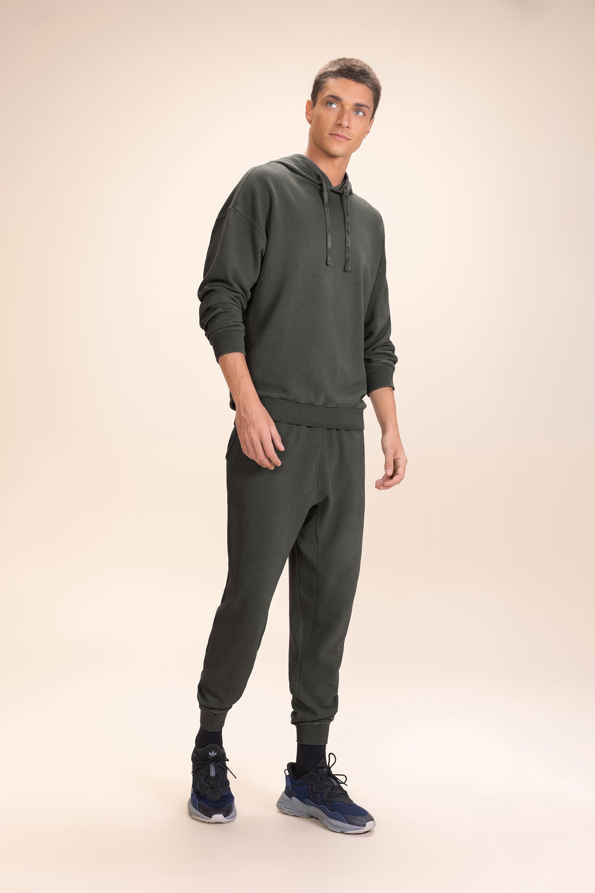 Ribbed Washed Men's Pants