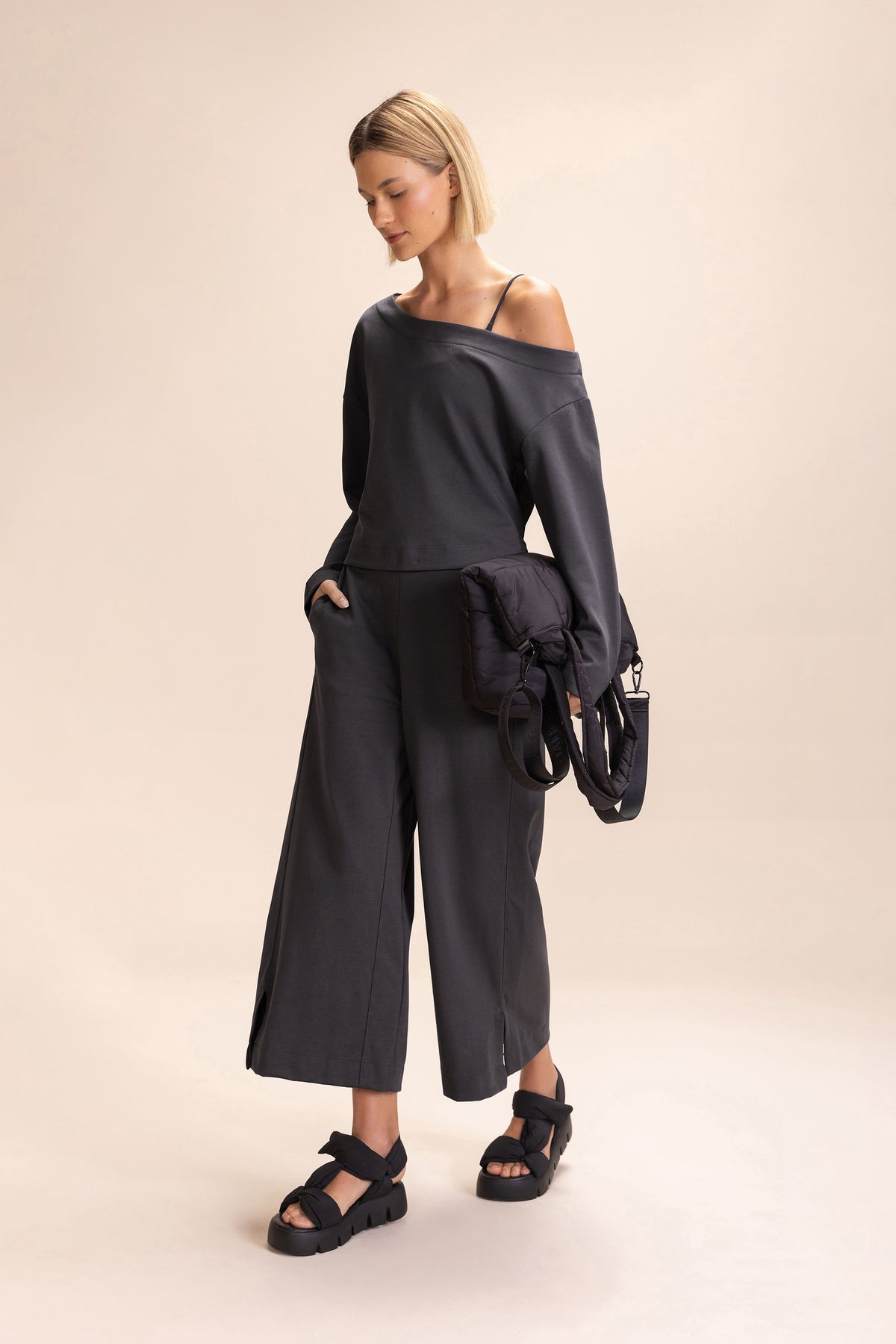 Galax Knit Wide-Leg Pants