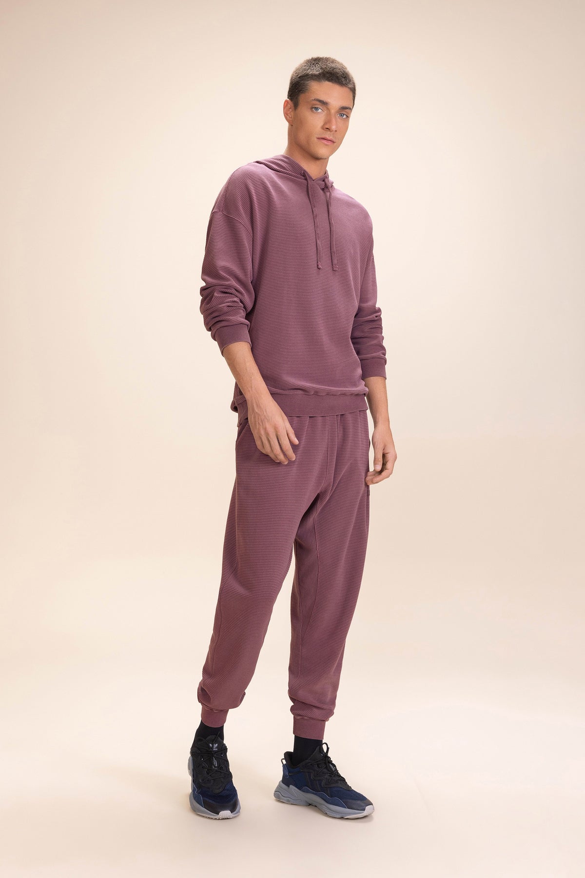 Ribbed Washed Men's Sweatshirt