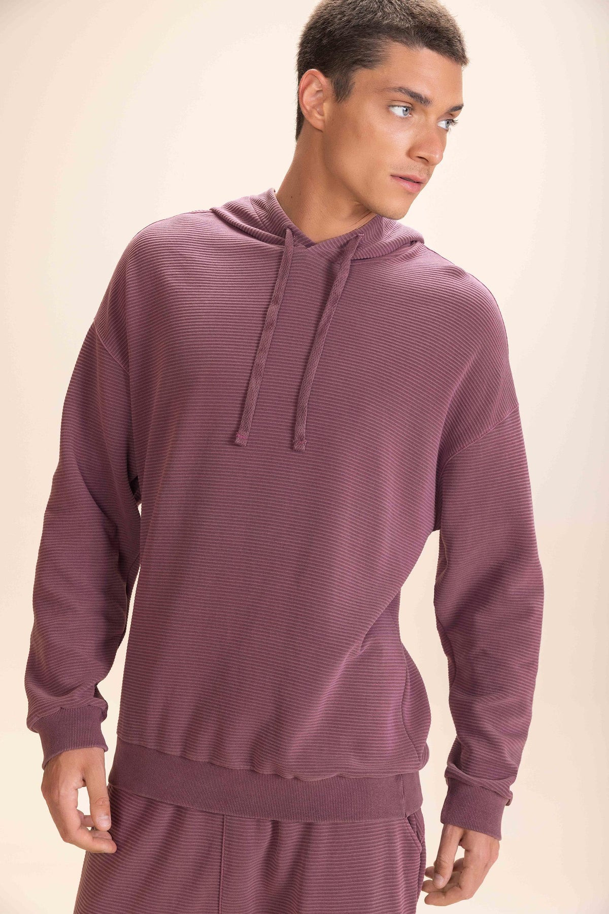 Ribbed Washed Men's Sweatshirt