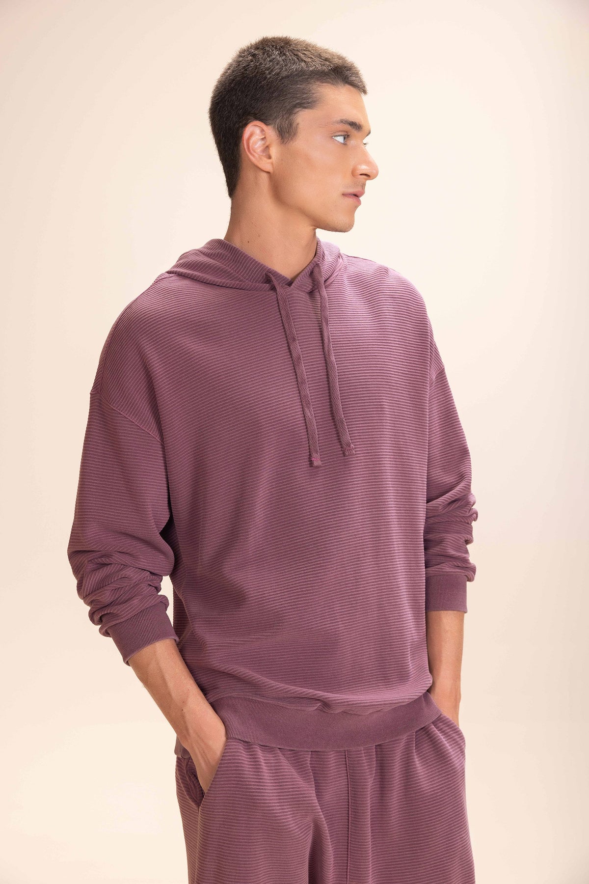 Ribbed Washed Men's Sweatshirt