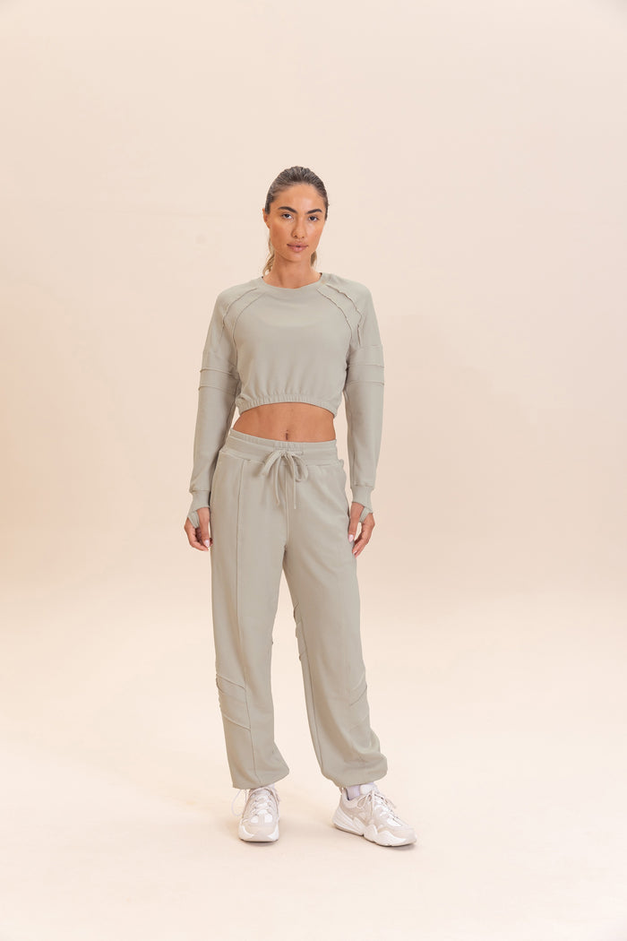 Cropped Cut Jog Sweatshirt