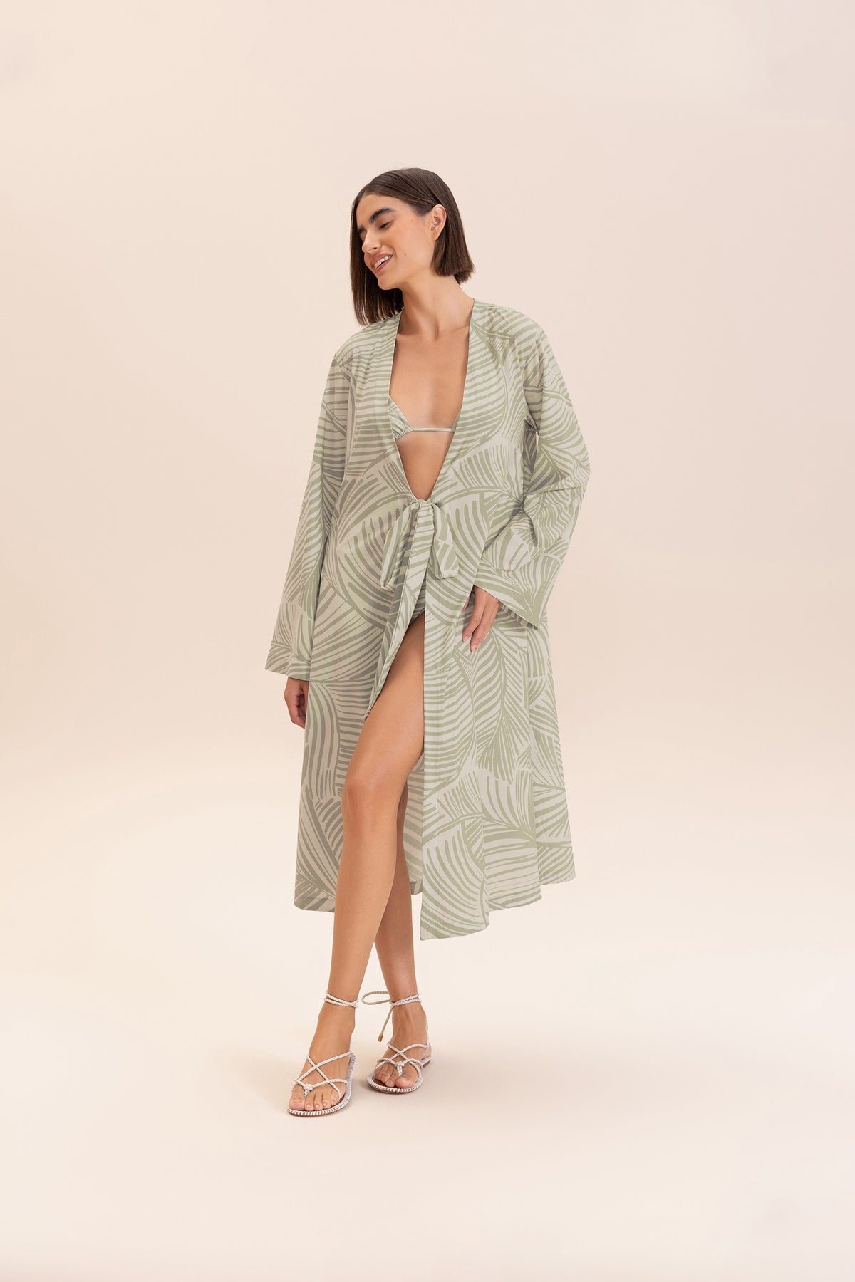 Maxi Forest Kimono Cover-Up