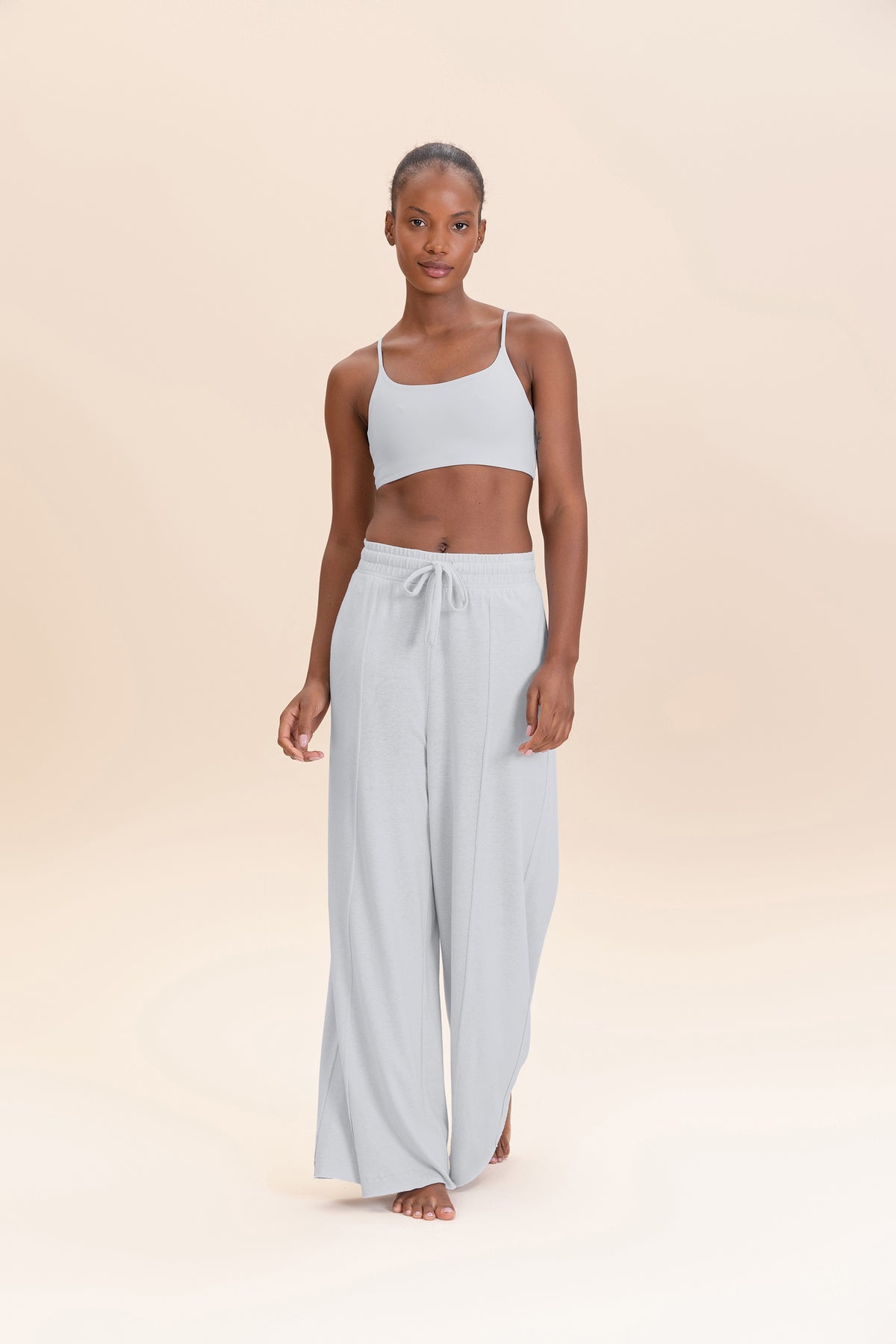 Slow Knit wide-leg pants